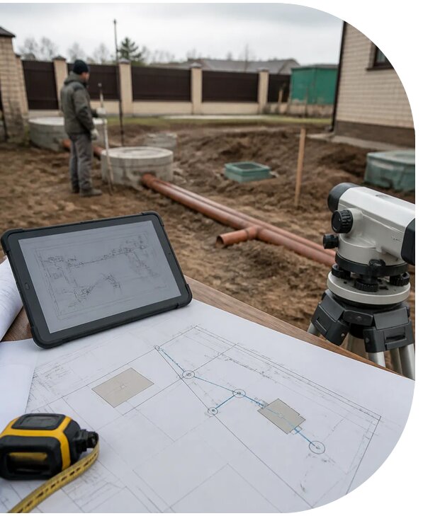 Проектирование наружной канализации домов и объектов в Алексине